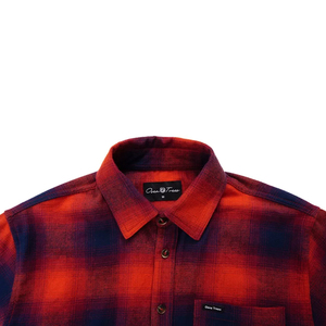 Camisa de Franela a Cuadros de Diseño Moderno para Hombre, Manga Larga, Casual, MOQ Bajo, 220g, Algodón Cepillado, Cuello Vuelto, Talla Americana - Product Image 4