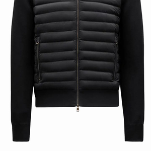 Men's Black Puffer Jacket Windproof Polyester Filled <b>Slim</b> Fit Hooded Zipper Closure Solid Color Winter Casual <b>Coat</b> Regular - Product Image 2