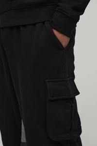 กางเกงขายาวทรงสลิมฟิตแฟชั่นสตรีทลำลองสำหรับผู้ชาย แต่งกระเป๋าคาร์โก้พรีเมียมแบบซ้อนกัน ดีไซน์สีบล็อกที่ข้างตัว ผลิตจากผ้าฝ้ายย้อมสี - Product Image 5