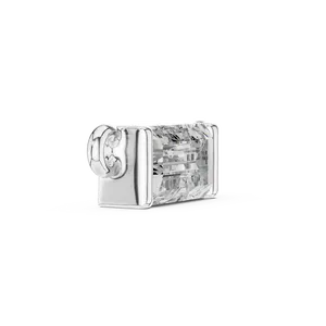 Pendentif solitaire en diamant de laboratoire taille baguette 0,5 ct avec chaîne fine incluse, or massif 18 carats, bijoux pour femme - Product Image 4