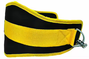 Adjustable Yellow Black Waist Support <b>Belt</b> for <b>Weight</b> Lifting Strength Training Unisex Neoprene Buckle Closure 2026 - Product Image 2