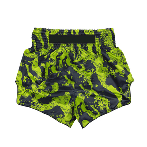 Shorts MMA noir et blanc à imprimé éclaboussures, séchage rapide, polyester, unisexe, adulte, vêtements d'arts martiaux mixtes, coupe classique - Product Image 5