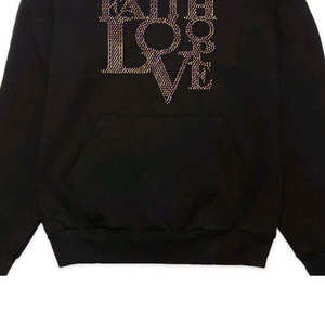 High Quality Cotton Blended <b>Rhinestones</b> <b>Hoodie</b> Streetwear Breathable Winter Oversized <b>Hoodie</b> - Product Image 3