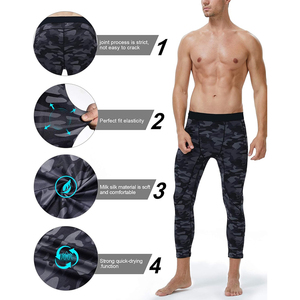 <b>Men's</b> Camouflage <b>Compression</b> Pants Elastic Waist Spandex Polyester <b>Compression</b> Pants Sports Leggings Gym <b>Tights</b> - Product Image 5