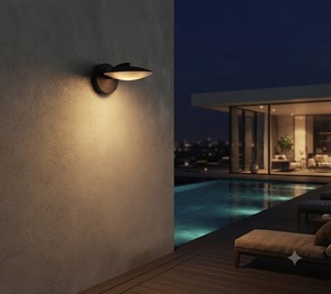 Minimalist LED Wall <b>Lamp</b> 3500K Warm White Round Shade Iron Body Wall-Mounted for Living Room - Product Image 3