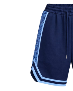 Shorts de basketball pour hommes bleu marine et bleu ciel, respirants, séchage rapide, pour entraînement sportif, gym, course à pied, athlétiques, taille élastique, OEM - Product Image 3