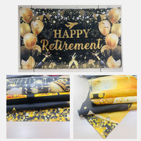 Bannière personnalisée Joyeux Anniversaire 5,9*3,6 pieds, décoration de ballons bleus et roses, toile de fond pour photographie d'anniversaire, pour fête d'anniversaire