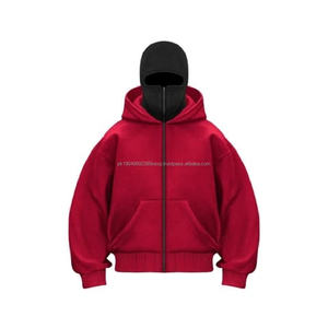 Balaclava unisexe de haute qualité, pull à capuche en coton, polaire, hiver, coton uni, motif imprimé numérique, tissage non tissé - Product Image 5