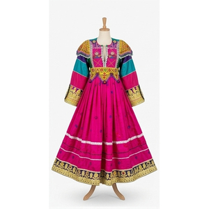 Traditional Multi Color Tribal Ethnic Vintage Afghan Kuchi Dress Embroidered <b>Wedding</b> Dress Anti-Wrinkle Afghan Kuchi Dress - Product Image 2