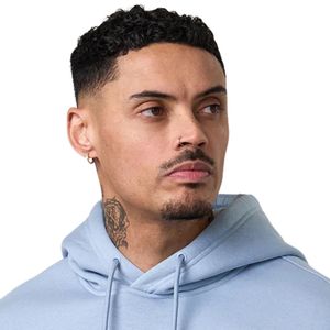 Sweat à capuche décontracté en polaire bleu ciel pour homme, à manches longues, style athlétique, idéal pour la gym - Product Image 3