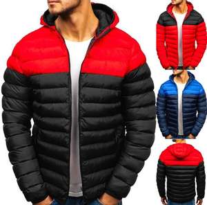 Winter Thickened Padded Cotton Jacket Men Zipper Cardigan Outdoor Casual Warm Hooded Down Jacket - Product Image 6