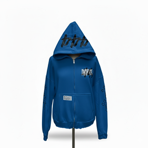 Sweat à capuche zippé pour homme, streetwear personnalisé de haute qualité, impression sérigraphique personnalisée, épaules tombantes, 100% coton, coupe oversize, disponible en plusieurs couleurs - Product Image 3