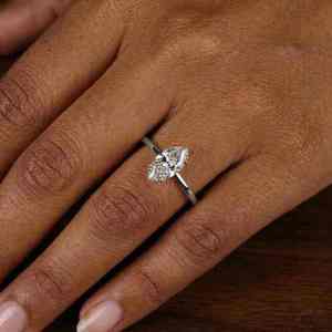 Bague en or massif 9 carats plaqué rhodium, style vintage, avec diamant de laboratoire rond de 3 carats, directement de l'usine, pour mariage et occasions spéciales, bijoux fins - Product Image 1