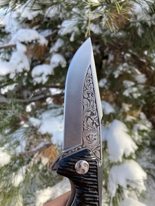Premium Handmade Stainless Steel Folding Pocket Knife with Black G10 Handle Leather Sheath Wholesale Survival A&M ENTERPRISES - Product Image 5