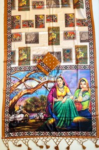 Sari de Seda Satinada Premium Reglance con Estampado Digital, Diseño Tradicional, Estampado Artístico, Pallu Elegante, para Ocasiones Especiales, de Secado Rápido - Product Image 2