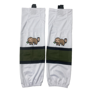 Chaussettes de hockey sur glace durables 100 % coton, en maille, hauteur genou, écologiques, imprimées par sublimation, haute élasticité, pour équipes sportives, personnalisables pour clubs - Product Image 6
