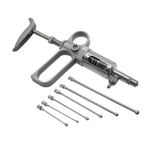 Jeringa Doble Reutilizable para Alimentación de Ganado, Aves de Corral y Animales, Herramienta Veterinaria de 5 ml, Continua, Ajustable y de Auto Recarga - Product Image 2