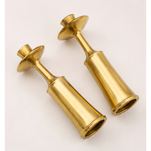 Ensemble de porte-bougies en métal doré de luxe moderne, support de bougie en aluminium pour centre de table de mariage et décoration de salon - Product Image 3