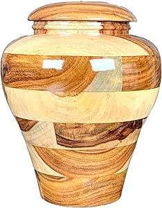 Urna Funeraria de Madera Premium, Recipiente Conmemorativo para Cenizas, Elaborada con Textura de Madera Artística y Apariencia Elegante y Refinada - Product Image 3