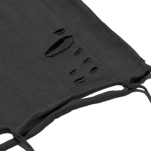 Men <b>Distressed</b> Oversized T Shirt Vintage Washed Black Tee Streetwear Ripped Hem Cotton Casual Fashion Short Sleeve <b>Top</b> - Product Image 4