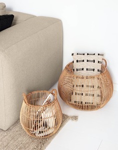 Cesta de Picnic Elegante de Bambú y Ratán, Organizador de Almacenamiento de Fibra Natural Hecho a Mano, con Logotipo Personalizado, Ecológico y Rústico - Product Image 3