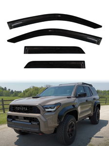 GCS 2025-On Toyota 4Runner Acrylique Slimline Transparent Noir Déflecteurs de voiture Pare-soleil Pare-pluie avec ruban adhésif 3M - Product Image 2