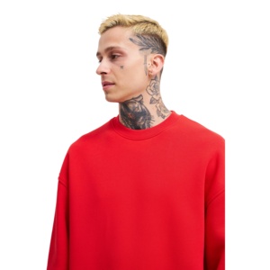 Luxury <b>Oversize</b> O Neck Sweatsuit 320 GSM Cotton Fleece Premium Heavy Streetwear Crewneck Jogger Set Custom <b>Sweatpants</b> and Hoodie - Product Image 5