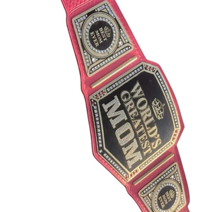 Cinturones de Campeonato Unisex de Zinc/Latón/Cuero con Diseño Personalizado al por Mayor, Equipo de Boxeo Premium Cómodo, La Mejor Mamá del Mundo - Product Image 3