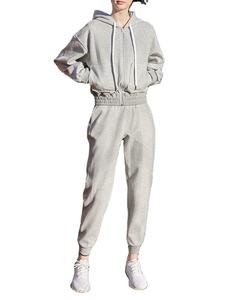 Nouvel ensemble de survêtement pour homme d'hiver, deux pièces, pantalon de jogging, sweat à capuche zippé, vêtements décontractés, broderie, polaire respirant, 100% coton - Product Image 3