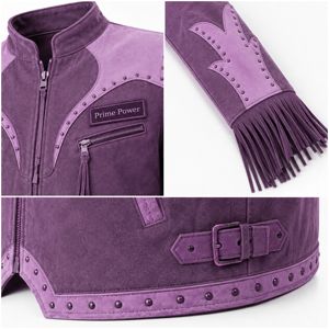 High Quality Men's Western <b>Fringe</b> Leather <b>Jacket</b> Cowboy Biker Motorcycle Tassel Studded Fashion <b>Jacket</b> Custom Manufacturer - Product Image 4