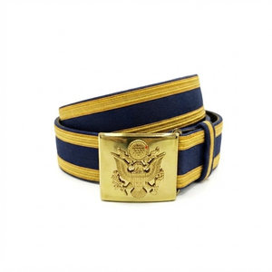 Custom <b>Gold</b> Metal Buckle <b>Belt</b> Durable Woven Ceremonial <b>Belt</b> Premium Ceremonial Accessory <b>Belt</b> - Product Image 6