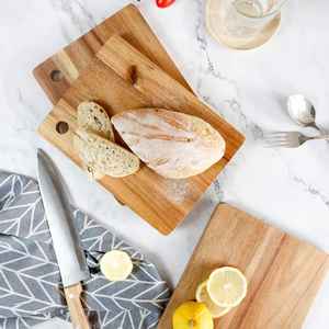 Planche à découper en bois moderne de luxe, écologique, de haute qualité, personnalisable, résistante au lave-vaisselle, épaisseur 1 cm, forme rectangulaire, pour la cuisine - Product Image 5