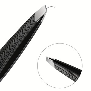 INSTRUMENTS CHIRURGICAUX BAFA Pinces à sourcils en acier inoxydable, pointes aiguisées, poignée antidérapante, pointe droite professionnelle, durables - Product Image 4