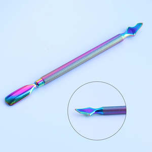 Herramienta profesional desechable para manicura y pedicura 2 en 1, raspador y empujador de uñas, herramienta de recorte de cutículas de acero inoxidable ANAAIF - Product Image 6