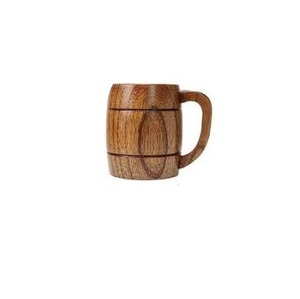 Chope à bière en bois avec poignée en corde, idéale pour les fêtes à la maison et le camping - Product Image 4