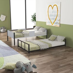 เตียงสองชั้นเหล็กแข็งแรงทนทาน ได้รับการรับรอง CPC พร้อมแผ่นระบายอากาศ ลดเสียงรบกวน และราวกั้นนิรภัย - Product Image 3