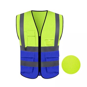 Polyester Safety Vest High Visibility Work Reflective Waterproof LED Flash for Construction <b>Security</b> ANSI Class 1 EN ISO 20471 - Product Image 5
