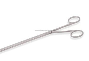 Pinces VATS Foerster courbées gauche en acier inoxydable, mâchoires ovales dentelées de 20 mm, tige de 10 mm, WRatchet, longueur de travail de 9,5'' (24 cm), longueur de travail de 13,5'' - Product Image 5