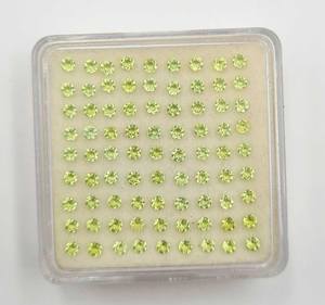 Lote de 100 Piedras Preciosas Sueltas de Peridoto Natural, Corte Redondo, 2 MM, Certificado IGI, para Joyería (Colgante/Brazalete/Pendientes) - Product Image 6