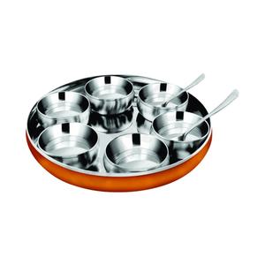 Juego de cena de acero inoxidable, vajilla adecuada para uso diario, juego de 9 piezas - Product Image 1