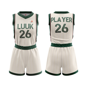 Uniformes de Baloncesto LUUK, Conjunto de Camiseta sin Mangas y Pantalones Cortos Sublimados, Absorbentes de Humedad, 100% Poliéster, Uniforme de Baloncesto Unisex para Adultos - Product Image 4