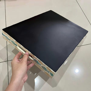 ถาดเสิร์ฟมุกสีน้ำเงิน: ของตกแต่งโต๊ะกาแฟทำมือลายปลา - Product Image 2