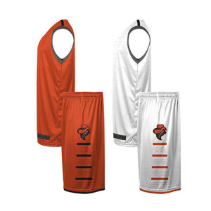Conjunto de Uniforme de Baloncesto Personalizado de Talla Grande, Transpirable, de Malla de Poliéster, Reversible, Jersey y Pantalones Cortos, Proveedor de Fábrica OEM - Product Image 3