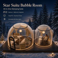 Suite Star Room Bulle Transparente Tout-en-un Chambre Salle de Bain en PC pour Hôtel Hiver et Station Balnéaire