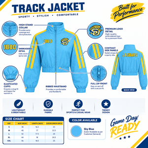 Chaqueta Corta Deportiva Bordada para Mujer, Ropa Universitaria de las Universidades del Sur de HBCU, Jaguars A&M, Venta al Por Mayor - Product Image 6
