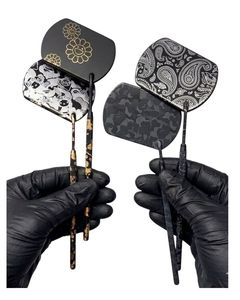 Dual Sided Handheld Mirrors With Traditional <b>Patterns</b> Red Blue Green Gold Decorative Design Portable Makeup Mirror - Product Image 2