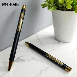 Bolígrafo Roller de Diseño Negro y Dorado, Venta al por Mayor, Logotipo Personalizado, Nuevo Diseño de Lujo, Alta Calidad, Metálico para Negocios con Punta de Acero Inoxidable - Product Image 4