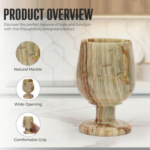 Copas de Vino Cortas de Mármol Ónix Verde Sombreado, Modernas y de Gran Formato, con MOQ Bajo, Precio al por Mayor - Product Image 5