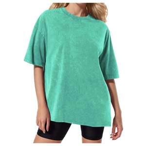 Custom OEM Logo Brand 240 GSM 100% Cotton <b>Drop</b> Shoulder Oversized <b>Acid</b> Washed Women's T-Shirt Premium Quality Streetwear Fashion - Product Image 6