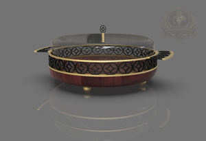 Stainless Steel Round <b>Cake</b> <b>Dome</b> Cover with Base <b>and</b> <b>Stand</b> Eco-Friendly Dishwasher Safe Model IND-2184 - Product Image 6